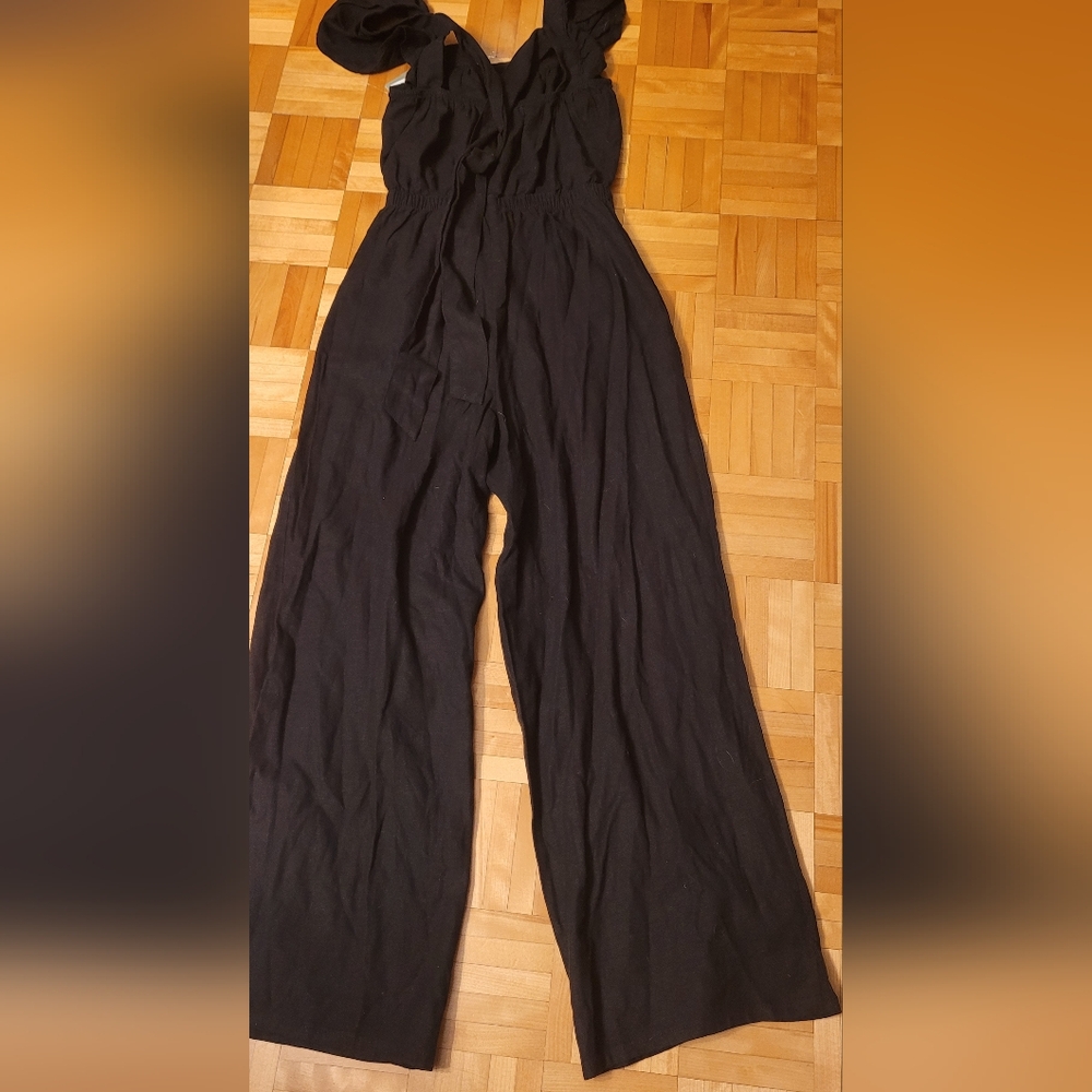 H&M Men's Wide-Leg Black Pants